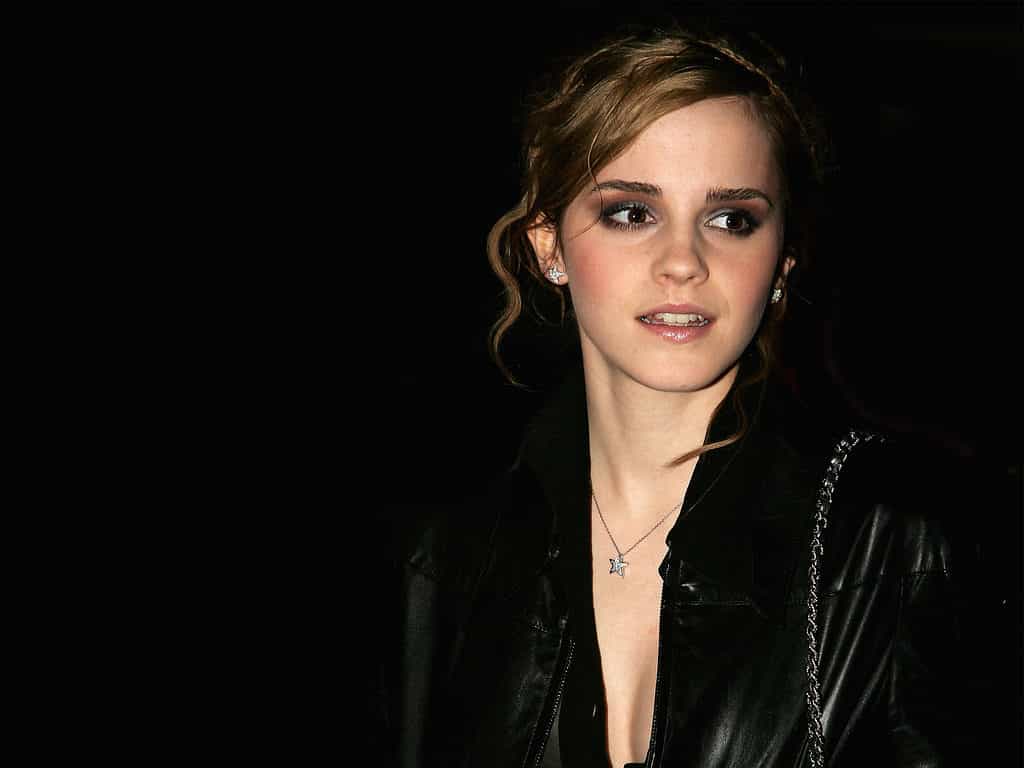 Emma Watson In Black coat Wallpapers